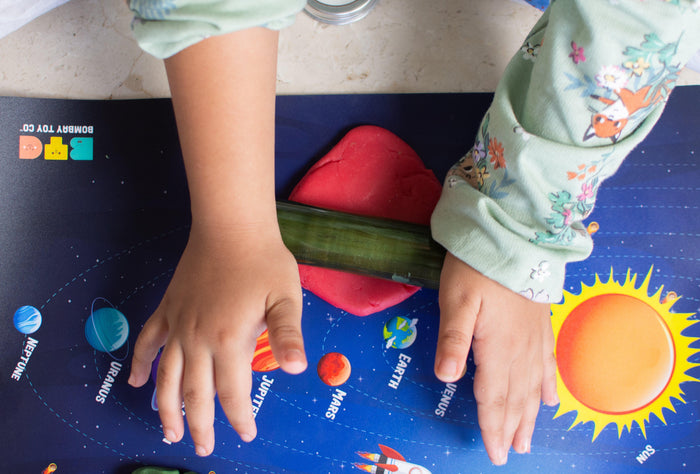 Play Dough Mat | Space Theme | Reusable - Bombay Toy Company