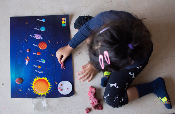 Play Dough Mat | Space Theme | Reusable - Bombay Toy Company