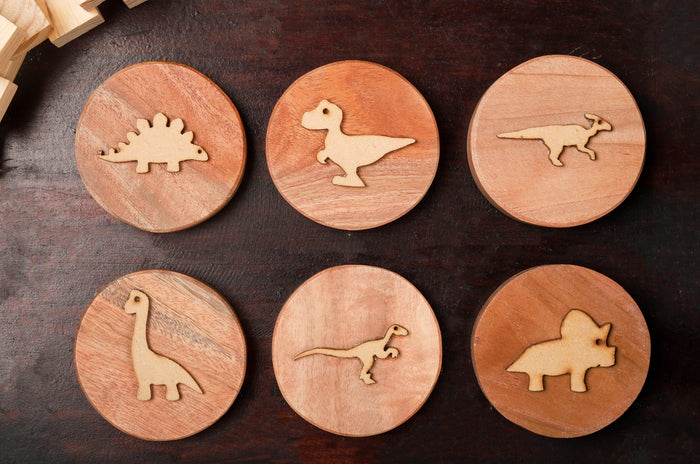 Play Dough Wooden Stamps | Dino Park - Bombay Toy Company