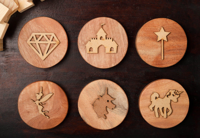Play Dough Wooden Stamps | Magical Land - Bombay Toy Company