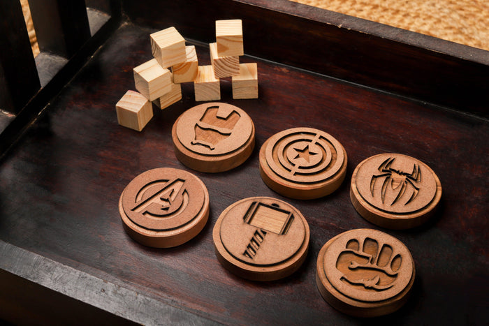 Play Dough Wooden Stamps | Superheroes - Bombay Toy Company