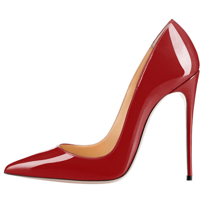 red pointed toe prom shoes with sleek design and high stiletto heel for elegant occasions
