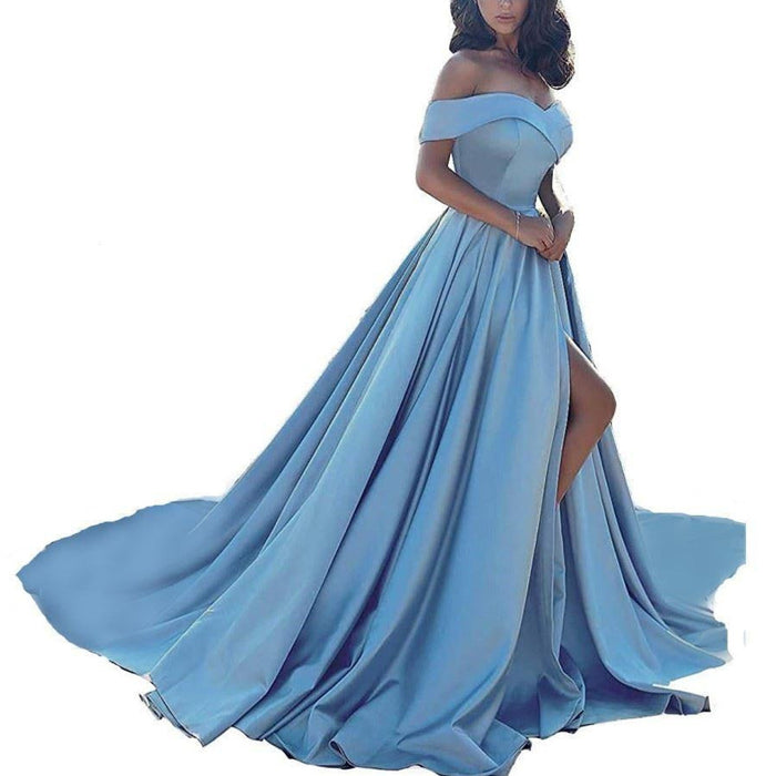wedding dress sky blue