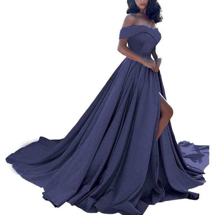Wedding Dress Purplish Gray