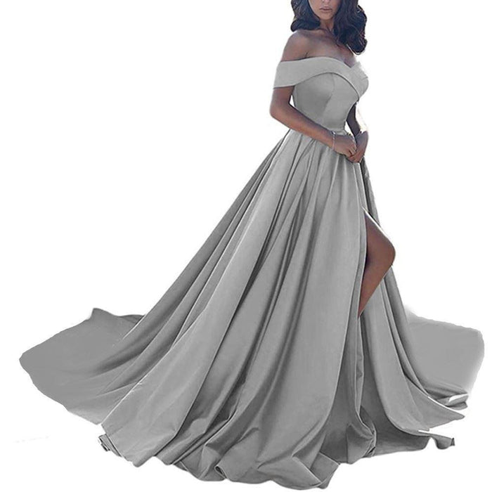 Wedding dress dark gray