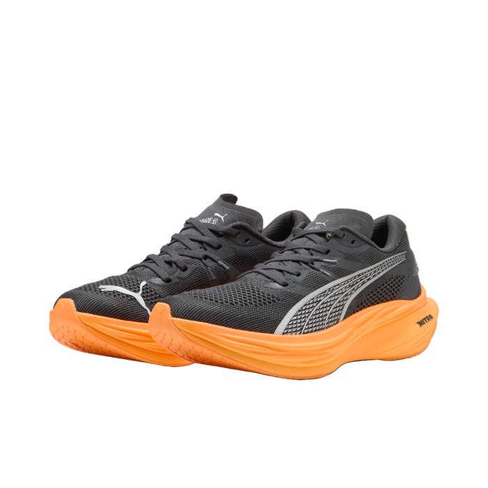 PUMA Men's Deviate NITRO 3 Running Shoes in Dusky Gray/Heat Fire AW25