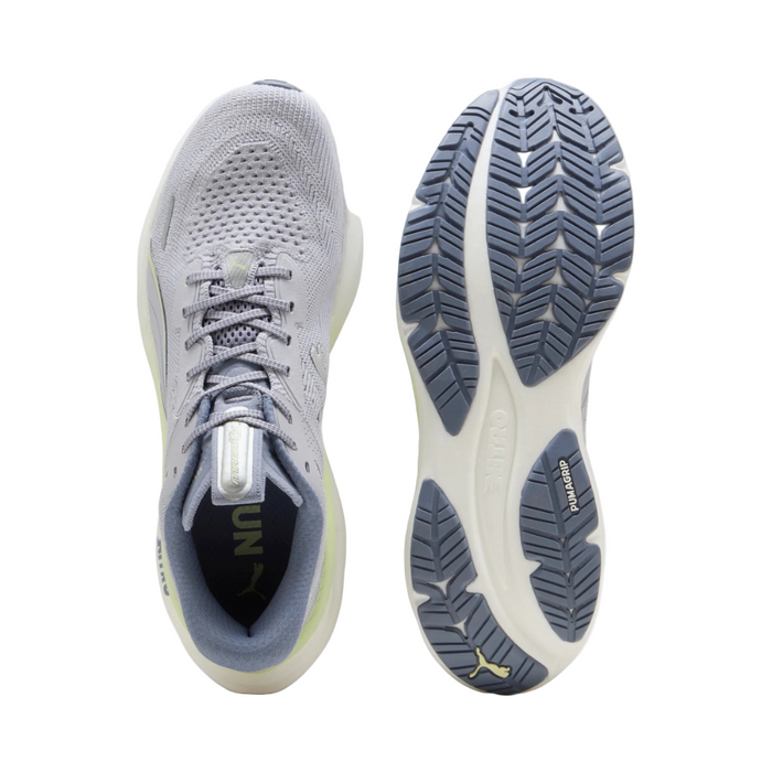 PUMA Men's Magnify NITRO 3 Running Shoes in Vibrant Silver/Apple Spritz SS26