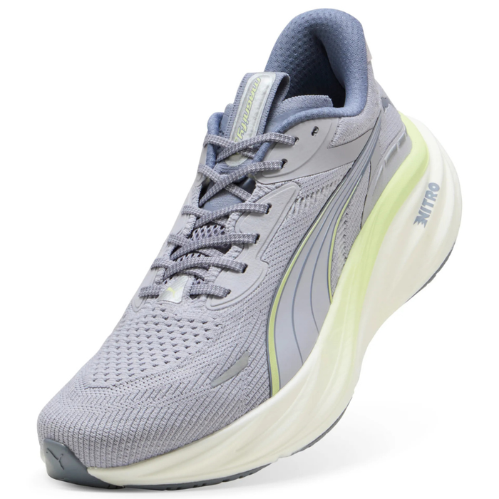 PUMA Men's Magnify NITRO 3 Running Shoes in Vibrant Silver/Apple Spritz SS26