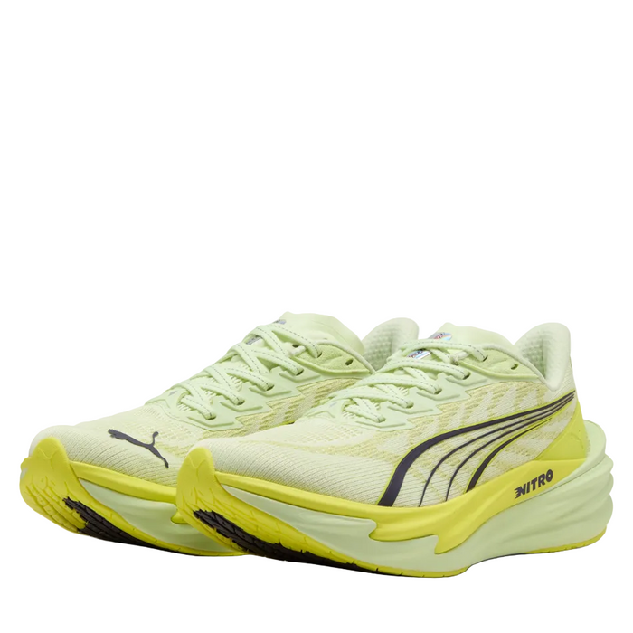 PUMA Women's Deviate NITRO 4 Running Shoes in Apple Spritz/Lux Lime SS26