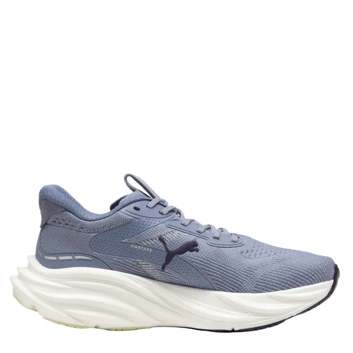 PUMA Women's Magnify NITRO 3 Running Shoes in Gray Sky/Deep Plum/Vibrant Silver SS26