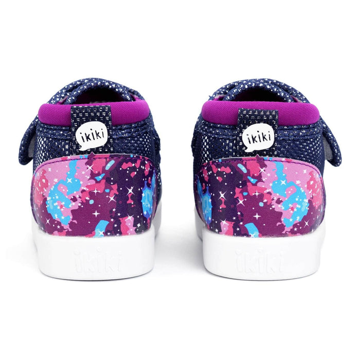 Purple Galaxy Squeakerless Toddler Shoes | Sparkly Purple Squeakerless Shoes ikiki® Shoes