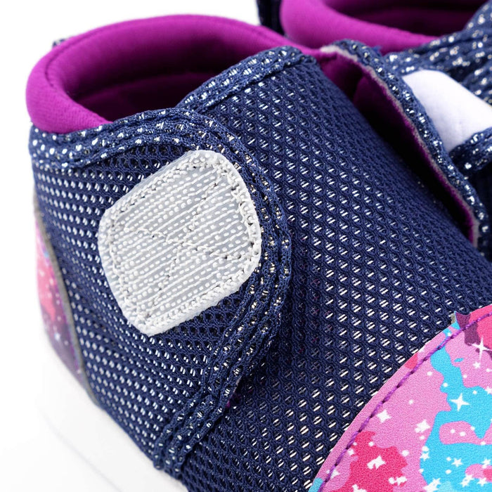 Purple Galaxy Squeakerless Toddler Shoes | Sparkly Purple Squeakerless Shoes ikiki® Shoes