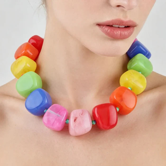 Rainbow Stone Necklace