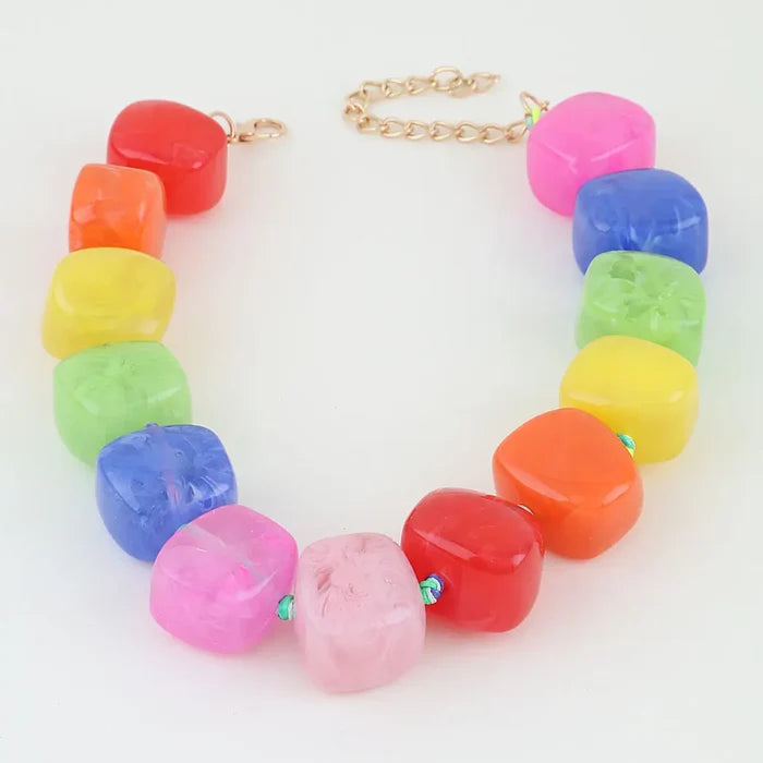 Rainbow Stone Necklace