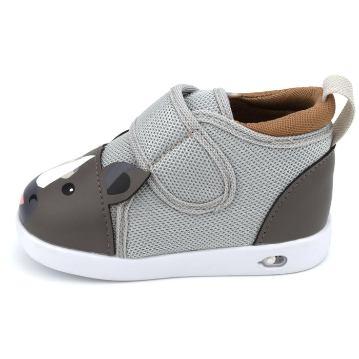 Rhino Squeaky Toddler Shoes for Boys and Girls V2 | Gray