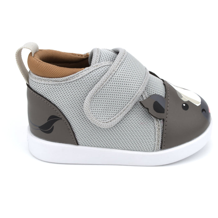 Rhino Squeaky Toddler Shoes for Boys and Girls V2 | Gray