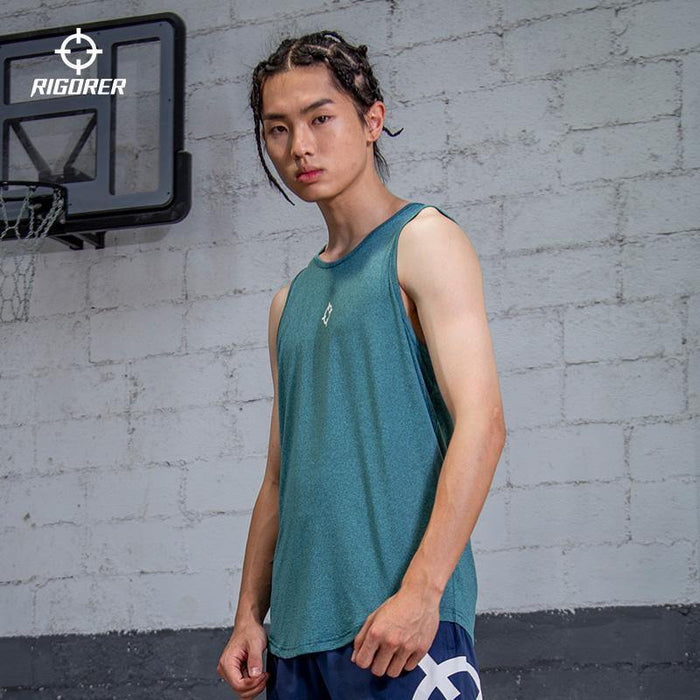 Mens Sports Reversible Basketball Jersey Quick Dry Fitness Gym Singlets Sleeveless Shirts - Rigorer Official Flagship Store
