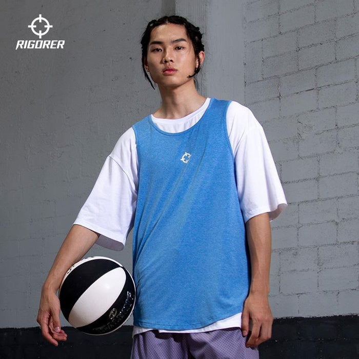 Mens Sports Reversible Basketball Jersey Quick Dry Fitness Gym Singlets Sleeveless Shirts - Rigorer Official Flagship Store
