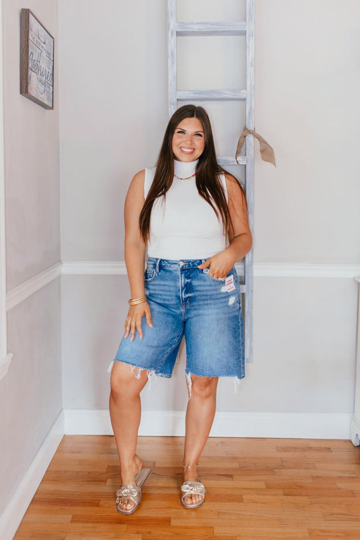Risen Easy Edge Tummy Control Bermuda Shorts - Reg & Curvy - Macoma Boutique180 Shorts