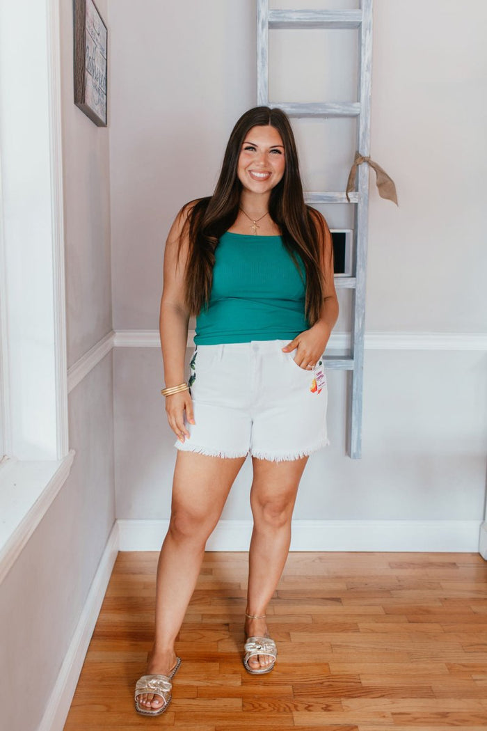 Risen Floral Crush Tummy Control Shorts - Reg & Curvy - Macoma Boutique180 Shorts