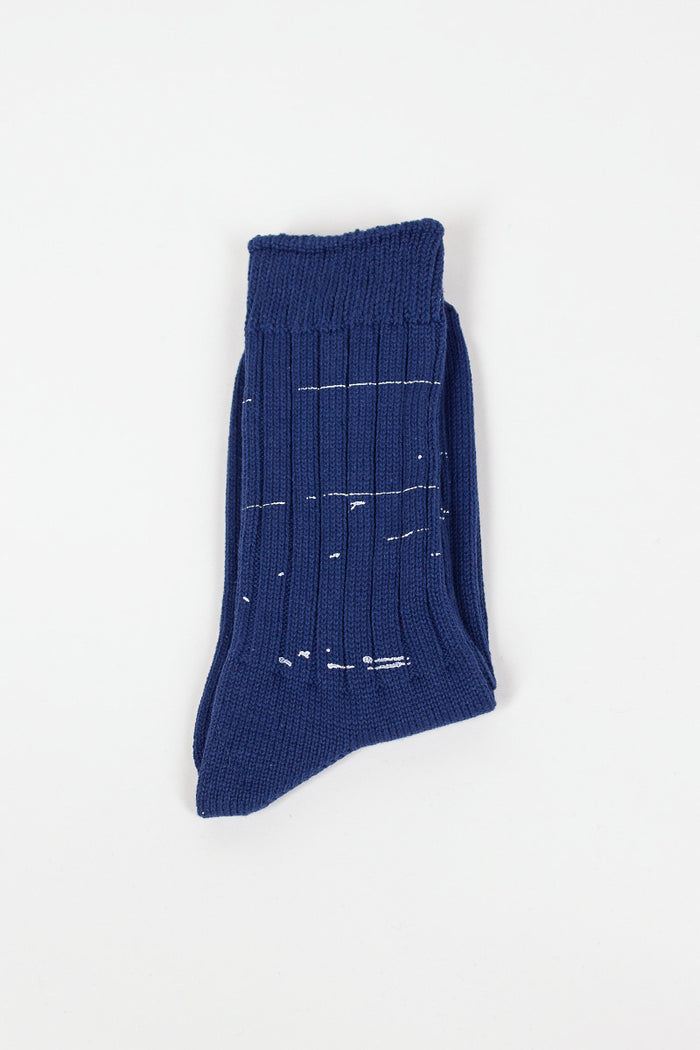 RS-202 Paint Socks Blue/White