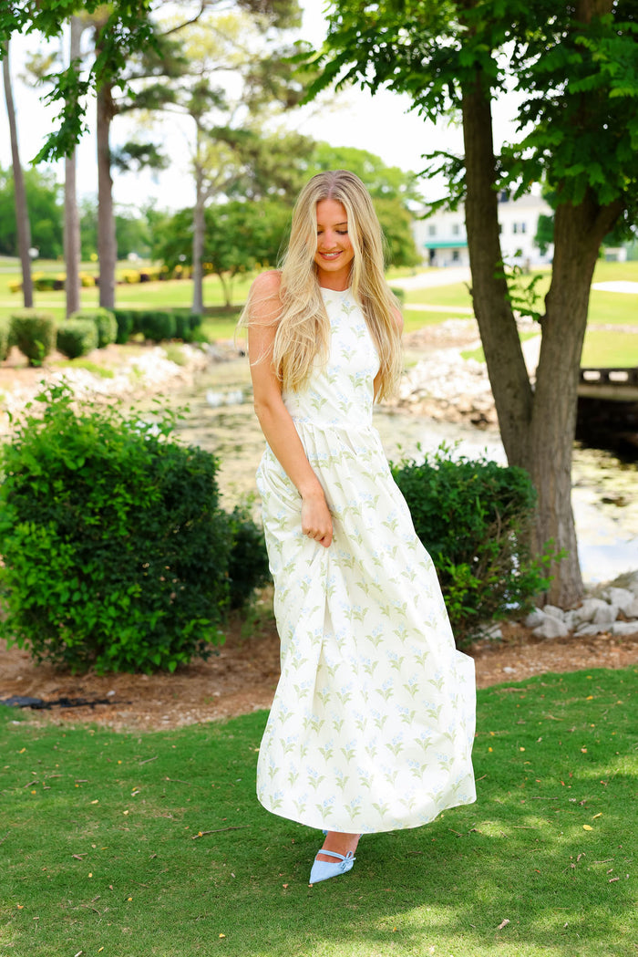 Sage Dress - Ivory Floral