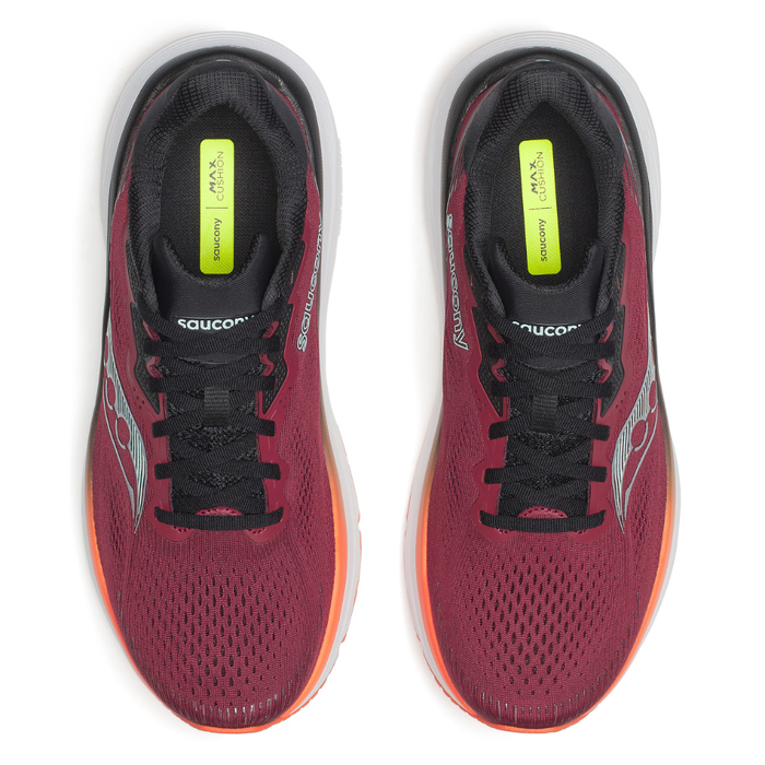 Saucony Men's Guide 19 Running Shoes in Crimson/Fire SS26