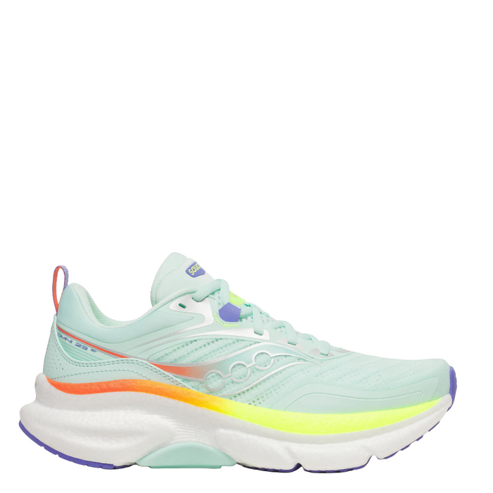 Saucony Women's Omni ST 23 Running Shoes in Aqua/Citron SS26