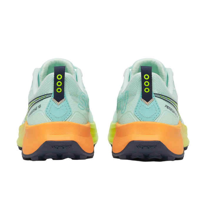 Saucony Women's Peregrine 16 Trail Running Shoes in Aqua/Citron SS26