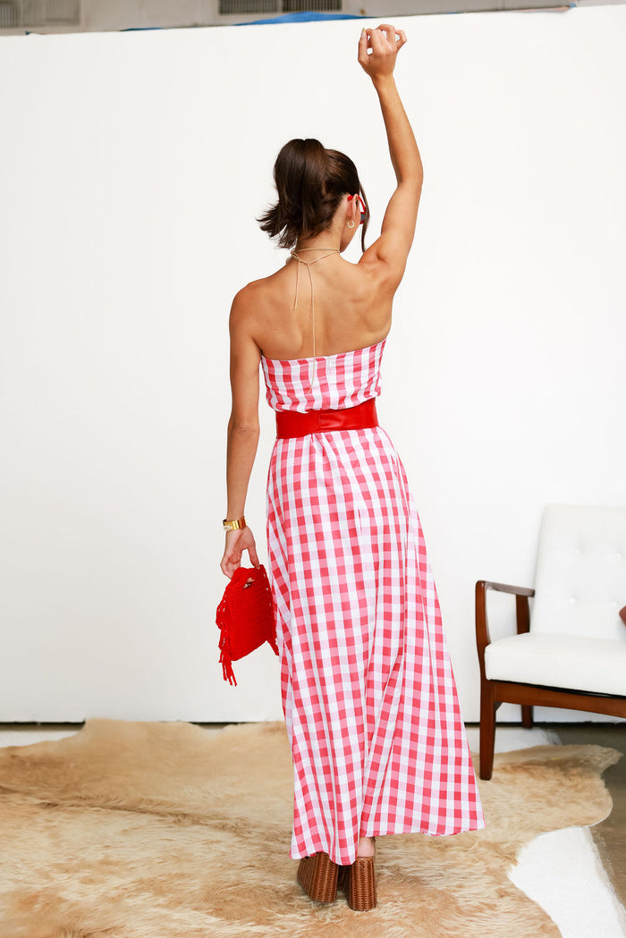 Savannah Dress - Red Gingham