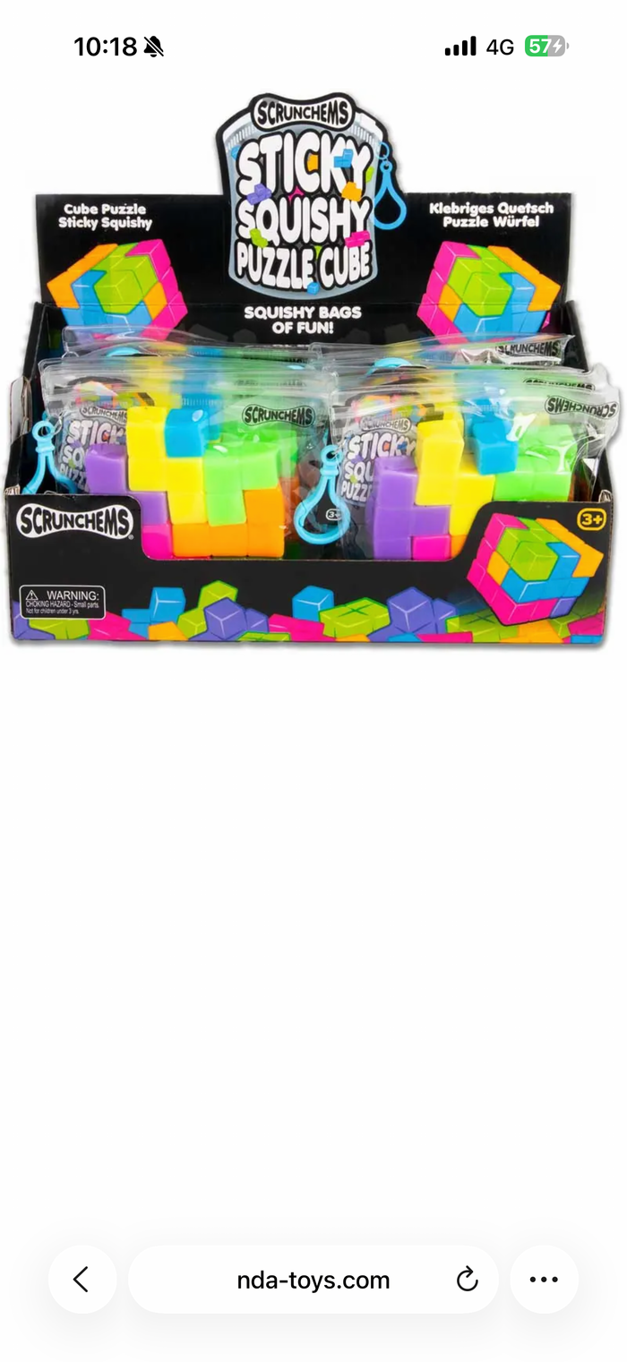 SCRUNCHEMS STICKY SQUISHY PUZZLE CUBE