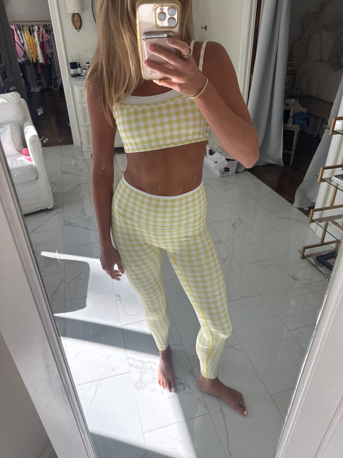 Sculpt Low Impact Bra - Lemon/ lime Gingham