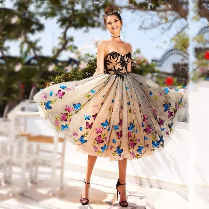 sd-hk A-Line Sweetheart Neckline Knee Length Homecoming Dresses