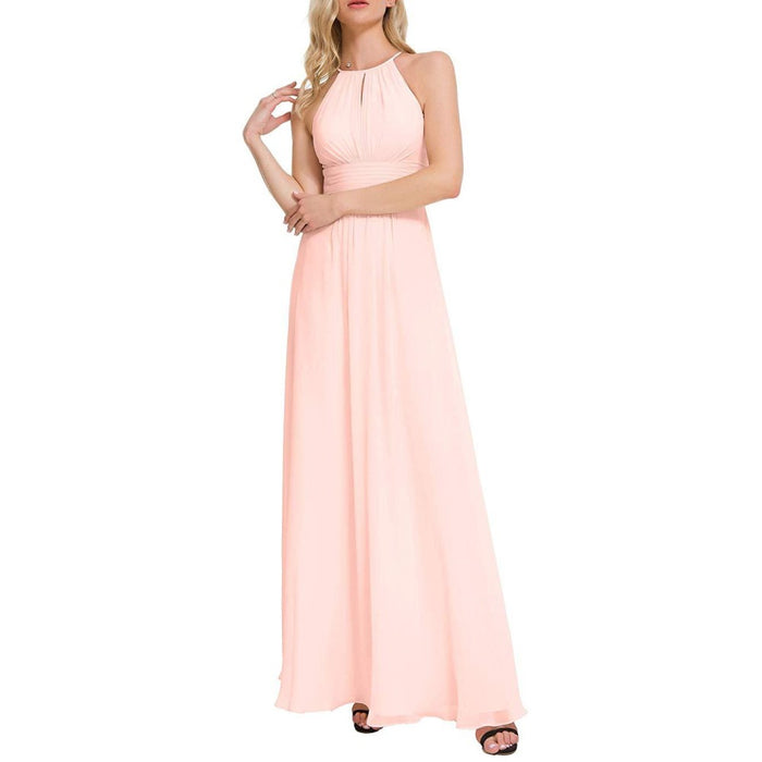 sd-hk Long Chiffon Bridesmaids Dresses Off The Shoulder Party Gowns For Women