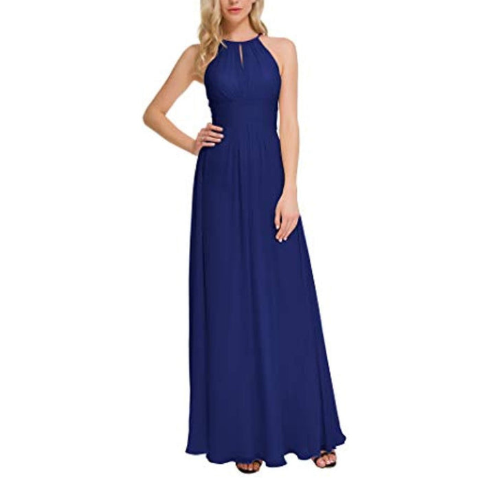 sd-hk Long Chiffon Bridesmaids Dresses Off The Shoulder Party Gowns For Women