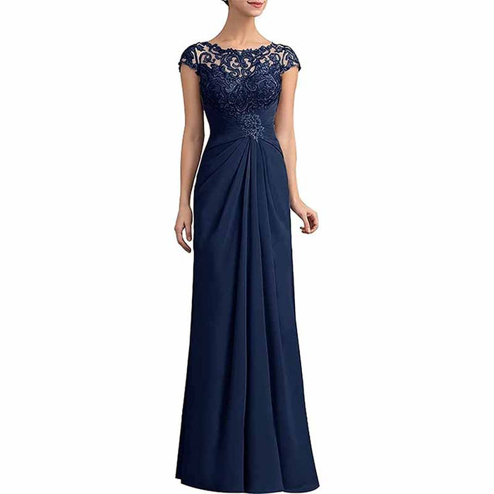 sd-hk Mother of the Bride Lace Chiffon Dress