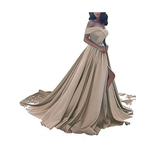 Champagne wedding dress