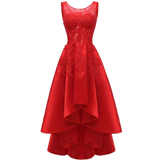 sd-hk Red Prom Dress Sleeveless Bodycon Bridesmaid Dress