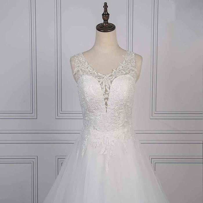 sd-hk Wedding Dresses for Bride with Lace Appliques For Women