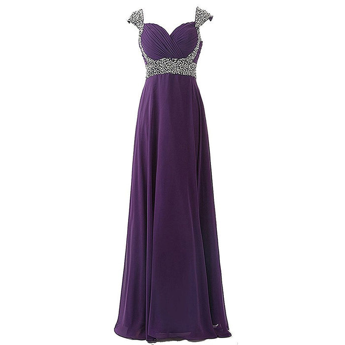 sd-hk Women Bridesmaid Dresses Chiffon Long Formal Evening Dress