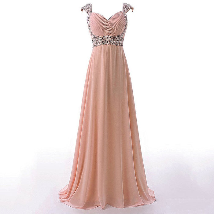 sd-hk Women Bridesmaid Dresses Chiffon Long Formal Evening Dress