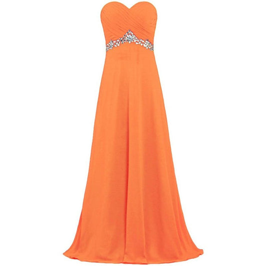 sd-hk Women Chiffon Bridesmaid Dresses Off The Shoulder Formal Wedding Dress