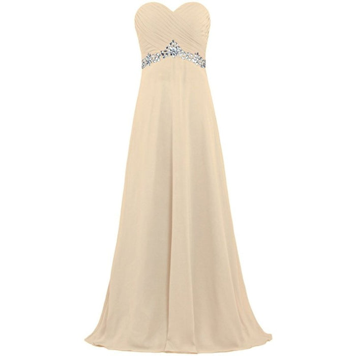 sd-hk Women Chiffon Bridesmaid Dresses Off The Shoulder Formal Wedding Dress
