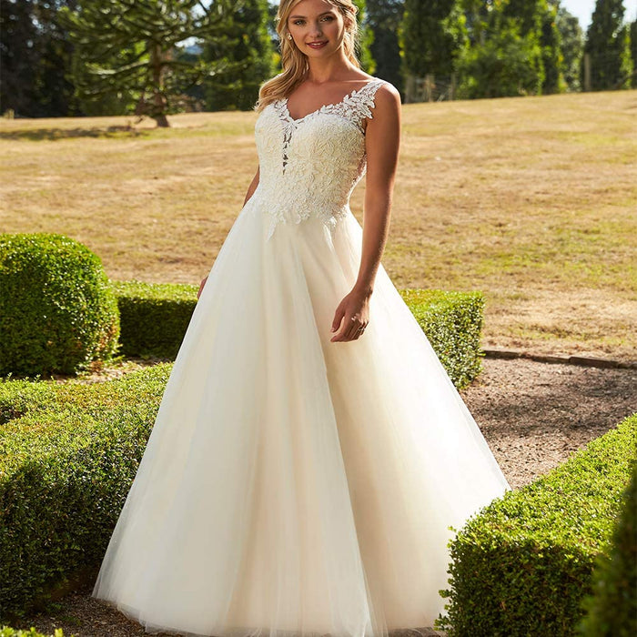 sd-hk Women's Lace Mermaid Bridal Wedding Dresses sleeveless bridal dress