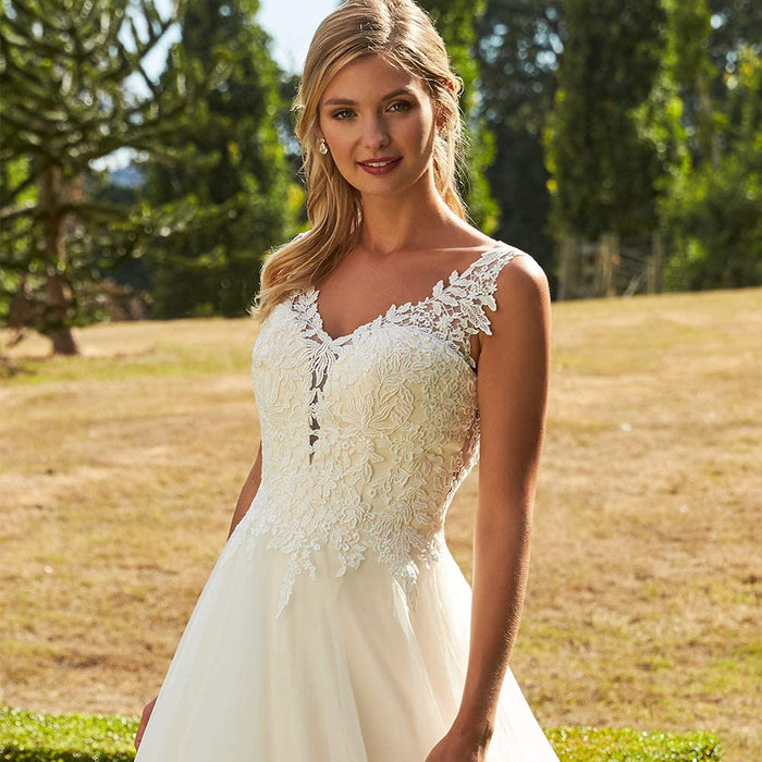 sd-hk Women's Lace Mermaid Bridal Wedding Dresses sleeveless bridal dress