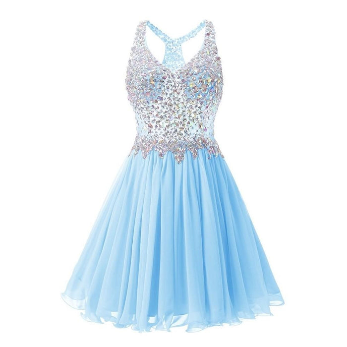 sd-hk Womens Mini Party Dress Beading Evening Bridesmaid Short Gown