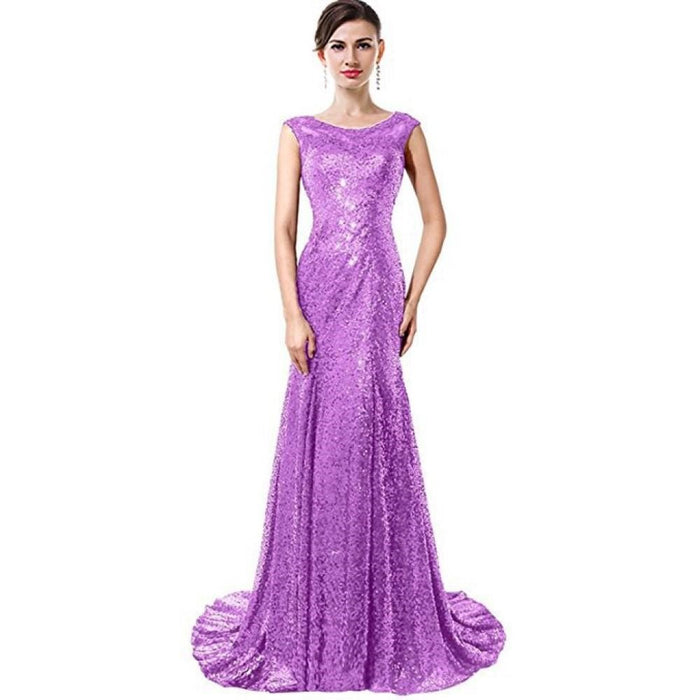 Sequin Gown Evening Maxi Dress Sleeveless Formal Dress Prom Gowns