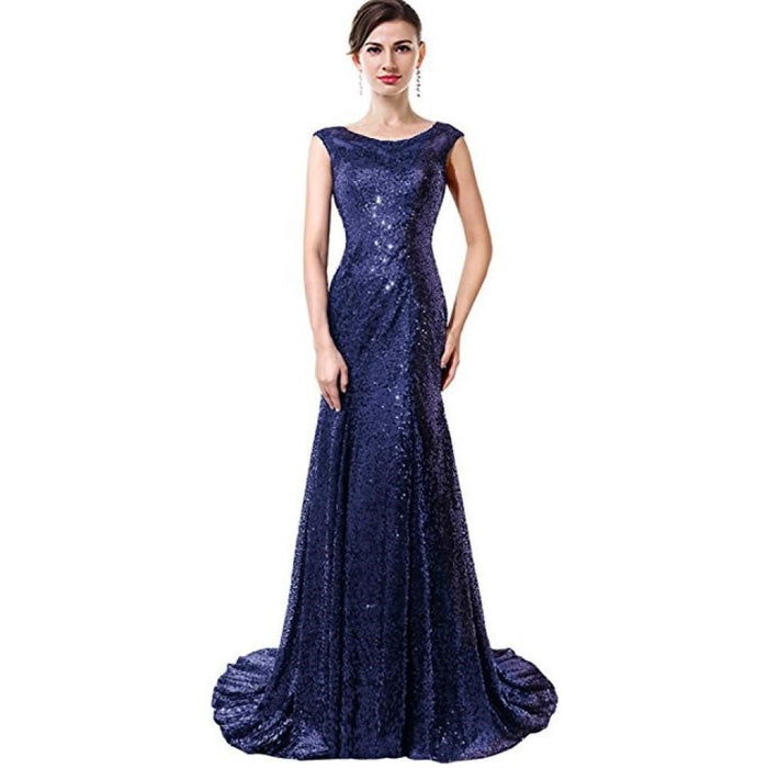 Sequin Gown Evening Maxi Dress Sleeveless Formal Dress Prom Gowns