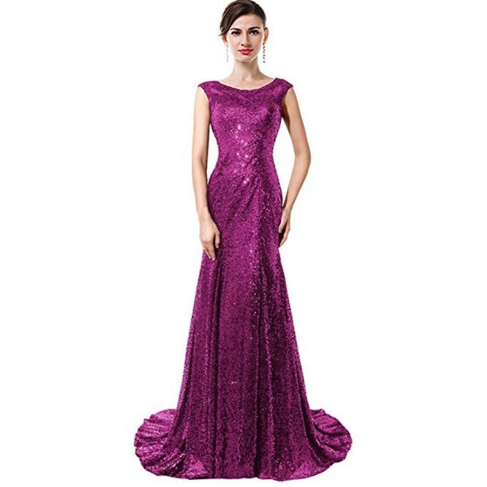 Sequin Gown Evening Maxi Dress Sleeveless Formal Dress Prom Gowns
