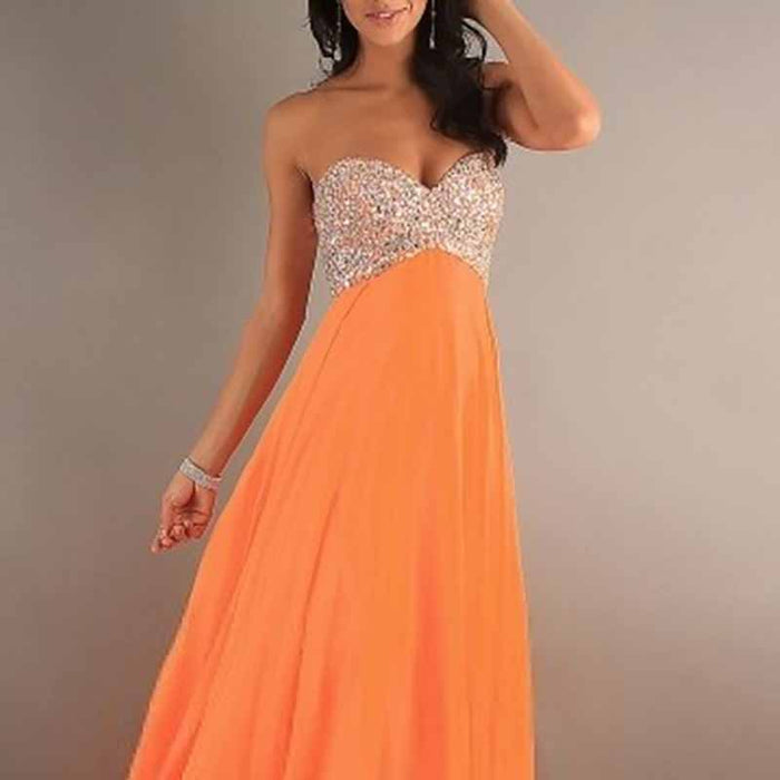 Sequin Top Chiffon Bottom Strapless Bridesmaid Dress 100 Colors Available